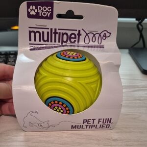 Multipet Yellow Dog Toy Ball